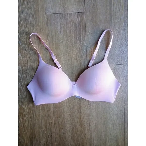 Knix WingWoman Contour Wireless Bra minimalist quiet Luxury rosey pink cleangirl - Picture 1 of 9